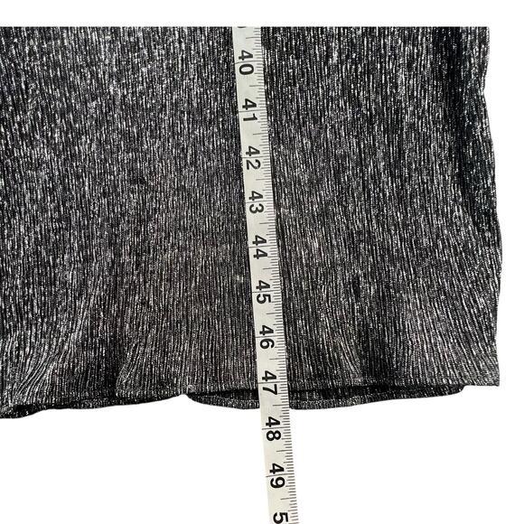 BCBGMAXAZRIA Midi Dress Large Gunmetal Glitter Mesh Bodycon Evening Glamour NEW - Picture 10 of 16